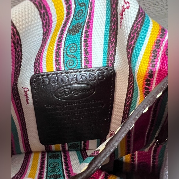 Brighton *NWT* Women’s Large Canvas Hand Bag  Braided Handles/Straps & Dust Bag - Picture 6 of 15